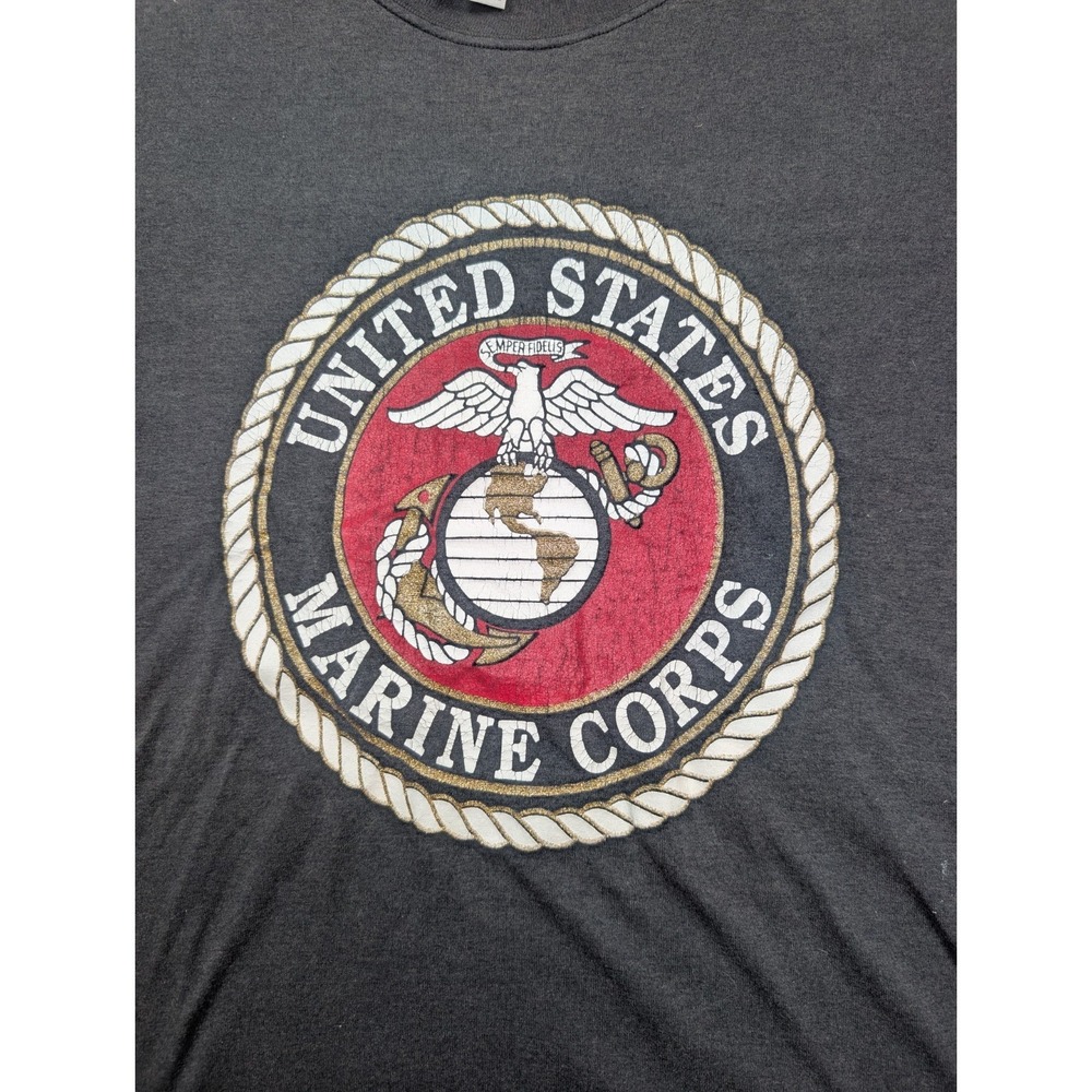 Vintage Soffe USMC United States Marine Corps Graphic T-Shirt Size XL - Picture 2 of 8